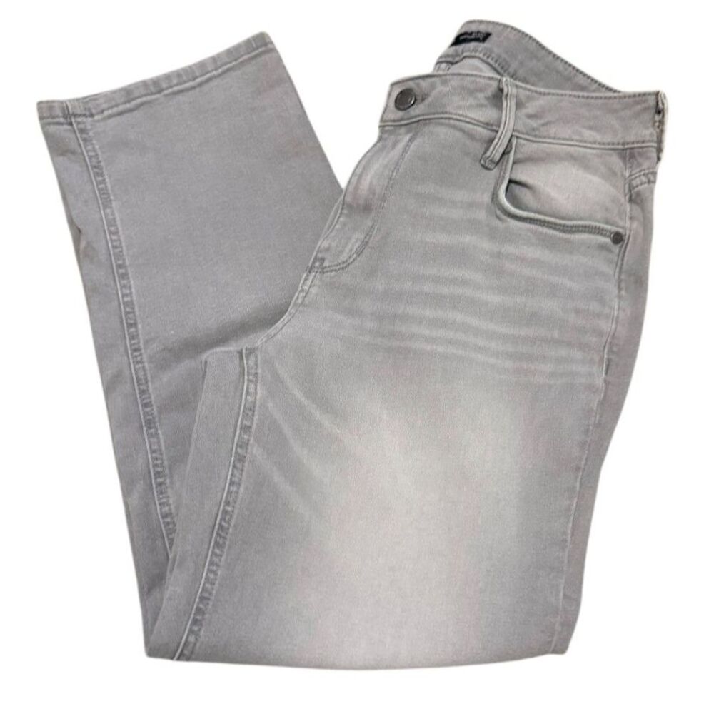 Simply Vera Relaxed Boyfriend Cropped Faded Gray Jeans Size 6